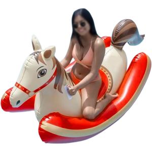 Waterhan Hamaca de Agua Inflable Ligera de PE con Diseño de Caballo, Personalizada, Flotante, para Piscina, Río, <span class=keywords><strong>Playa</strong></span> y Exteriores, para Adultos - Product Image 3