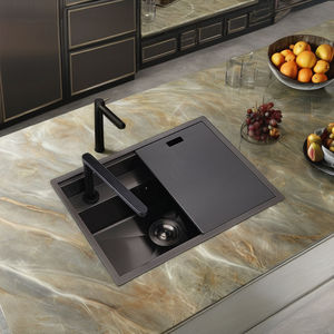 Personnalisé Moderne Nano Boîte Noire Petit Îlot Bar Simple Bol Robinet Plié Fait à la Main Évier de Cuisine Caché - Product Image 1