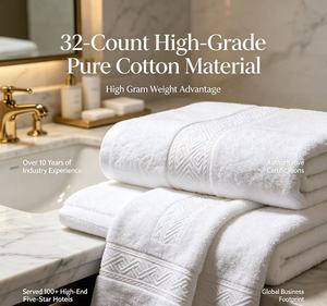 Ensemble de serviettes de luxe 5 étoiles pour hôtel, 100% coton biologique, écologique, hypoallergénique, avec logo personnalisé, jacquard, serviettes de visage, tapis de bain, serviettes de toilette - Product Image 6