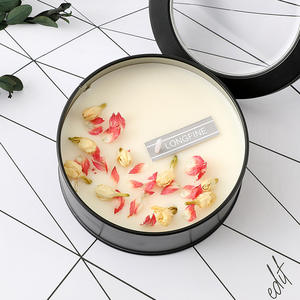 Vela Artesanal de Cera de Soja en Recipiente Negro, Regalo para el Día de San Valentín, Cumpleaños, Navidad, Flor Eterna, Hada - Product Image 2