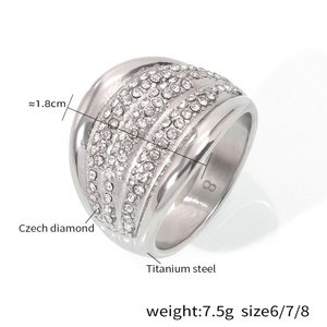 Anillos Vintage de Oro de 18k con Moissanita y Circonita para Mujer, Anillos Punk de Titanio para Hombre, Juego de Joyería de Acero Inoxidable - Product Image 2