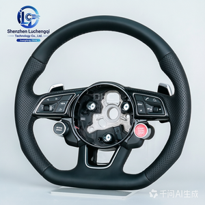 Conjunto de Volante Modificado en Cuero Completo Compatible con <span class=keywords><strong>Audi</strong></span> B9 2018 a <span class=keywords><strong>2023</strong></span> - Product Image 1