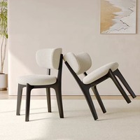 Mobilier moderne en bois massif salle à manger restaurant café chaises nordique rembourré tissu bois dossier incurvé chaise de salle à manger