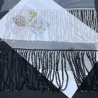 Accessoires décoratifs en fourrure pour robes de mariée et de danse latine, avec rangée de perles de riz scintillantes en cristal de haute qualité, style européen et américain