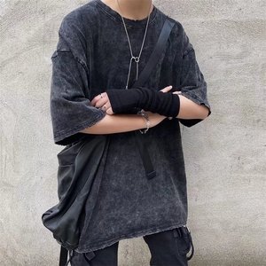 Camiseta de Manga Corta de Punto de Alta Gama para <span class=keywords><strong>Hombre</strong></span>, Seda/Algodón, Transpirable, Estampada, Lavada, <span class=keywords><strong>Ropa</strong></span> <span class=keywords><strong>Urbana</strong></span>, Muestra al <span class=keywords><strong>por</strong></span> <span class=keywords><strong>Mayor</strong></span> - Product Image 3