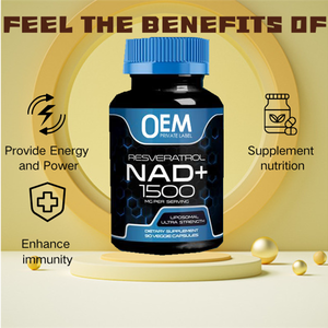Nhãn hiệu riêng NAD + Viên nang resveratrol cho năng lượng thúc đẩy và hỗ trợ chức năng não khỏe mạnh - Product Image 5