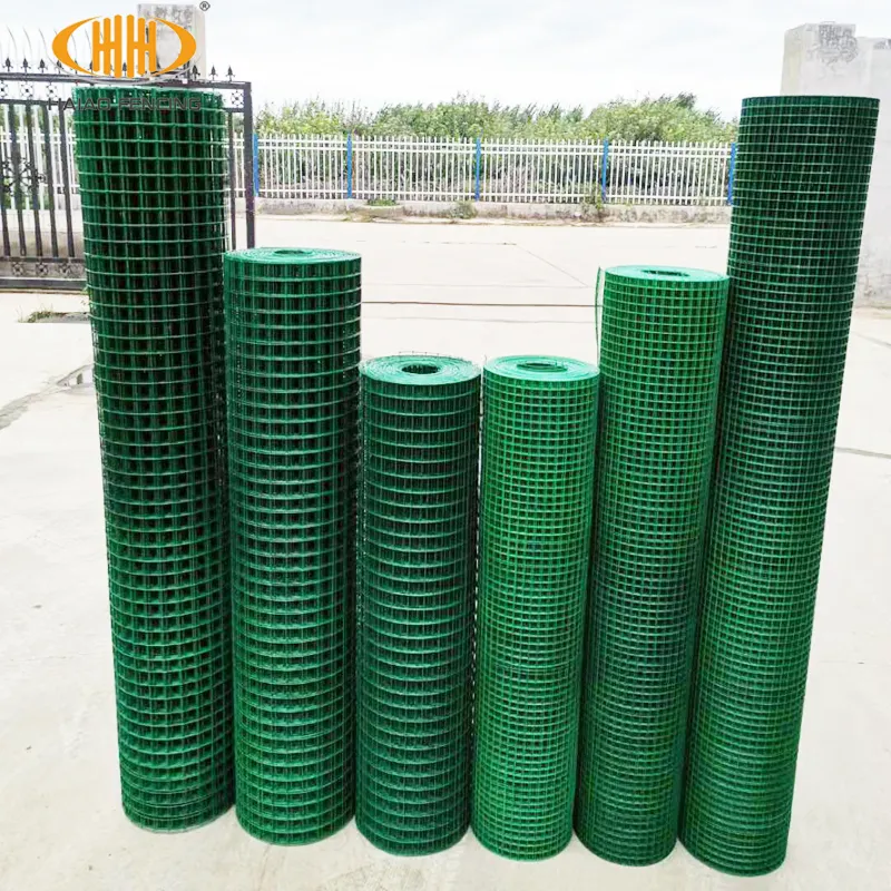 Großhandel 2x18m pro Rolle PVC-beschichtete grüne Farbe gi geschweißte Drahtgitter matten rolle