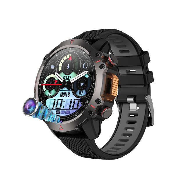 B5S Android 8.1 4G Smartwatch 2.02 Inch AMOLED Screen W377E Chip 2GB 16GB GPS Positioning Geofencing SOS 4G LTE SIM Smart Watch