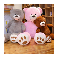Peluche géante personnalisable en gros, ours en peluche géant avec rembourrage en coton PP, jouet en peluche