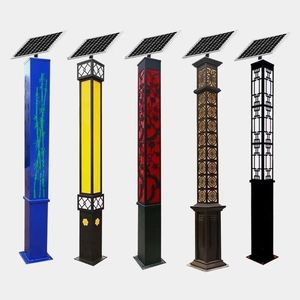 Lampe solaire LED de jardin en plastique, IP65, résistante à l'eau, lumière blanche chaude 3500K, contrôle par capteur, lampe de paysage extérieure, grande taille - Product Image 2