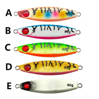 Leurres de pêche en mer profonde pour bateaux, jigs métalliques à longue portée avec sonnettes et billes sonores, 40g 60g 80g