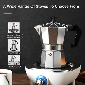 Aluminio Italiano Inducción <span class=keywords><strong>Moca</strong></span> Hervidor Estufa Top <span class=keywords><strong>Moka</strong></span> Pot Cafetera Cafeteras - Product Image 6