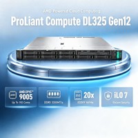 Serveur IA ProLiant DL325 Gen12 AMD EPYC 9005 1 Core 960 Go EDSFF NVMe PCIe Gen5 20x pour Cloud Computing, Serveur Rack 1U en Stock