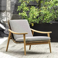 Ensemble de table et chaises de salle à manger d'extérieur en teck et rotin, meubles de jardin en teck naturel résistant aux intempéries