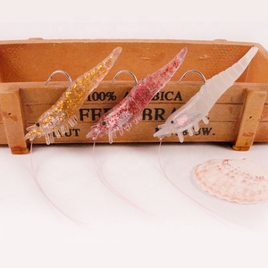 Señuelos de camarón suave, 82mm, 12g, OEM, cebo suave cubierto de plomo personalizado, peces de agua dulce - Product Image 4