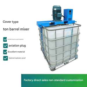 1000 liters detergent blender stainless steel chemicals agitator solidsoap electric ibc tank <b>mixer</b> how to do soap cutting - Product Image 1