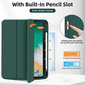 MOQ rendah Logo kustom silikon kembali tempat pensil tiga lipat berdiri kasus untuk <span class=keywords><strong>iPad</strong></span> <span class=keywords><strong>air</strong></span> 11 13 2024 kasus penutup - Product Image 4