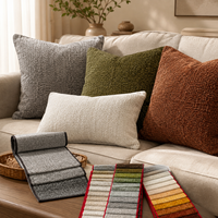 Tissu d'ameublement personnalisable en polyester tissé, design moderne, confortable, pour canapé