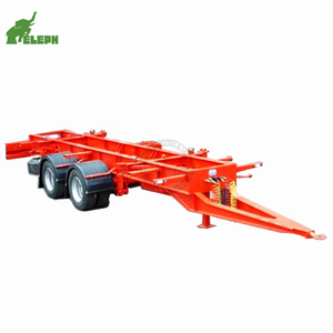 Remolque de plataforma giratoria de 2 ejes para contenedor de 20 pies, <span class=keywords><strong>chasis</strong></span> esqueleto, remolque completo con ojos de tiro - Product Image 2