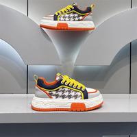 Chaussures décontractées d'été pour hommes, motif géométrique ethnique, à lacets, semelle épaisse, baskets plateforme respirantes pour la marche quotidienne