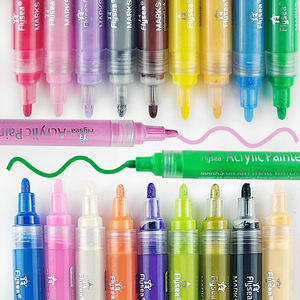 Stylo de peinture acrylique Non toxique à faible odeur d'eau, permanent, marqueur étanche, en céramique, prix en gros, 18 pièces par paquet, livraison gratuite - Product Image 3