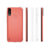Coques de téléphone portable transparentes antichoc en TPU pour appareil photo, compatibles avec les modèles Motorola E7, prix compétitifs, fourniture directe usine