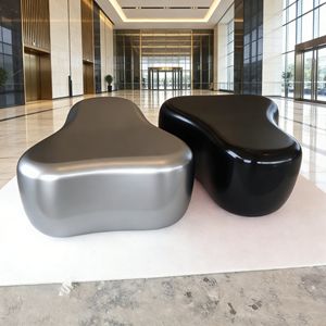 Tabouret cube Y141 <span class=keywords><strong>en</strong></span> FRP multicolore, design moderne, pour centre commercial, aéroport, salon, hall d'exposition, chaise légère empilable - Product Image 6