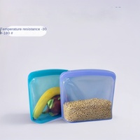 EU-gecertificeerde LFGB-goedgekeurde Pure Platinum Silicone 3000ML grote capaciteit fruit- en groentevochtbestendige opbergzak
