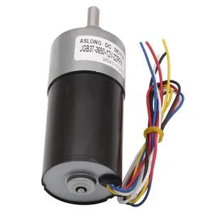 Aslong 12v 24V 3650 brushless dc motor 37mm Low Noise Permanent Magnet Gear Motor Jgb37 3650 for Automatic Curtain