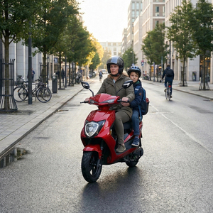 <span class=keywords><strong>Scooter</strong></span> Elettrico da 12 Pollici 72V 1000W, Ciclomotore Elettrico per Adulti con Sedile, Velocità <span class=keywords><strong>50</strong></span> Km/h, Bici Elettrica da Città - Product Image 6