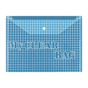 Porte-documents en plastique PP transparent A4 avec bouton-pression pour l'école et le bureau, vente en gros - Product Image 4