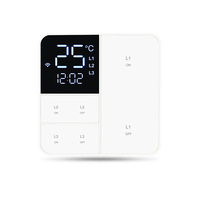 Commutateur intelligent WiFi Tuya avec affichage de la température et de l'humidité Contrôle vocal APP Télécommande électrique Compatible Android