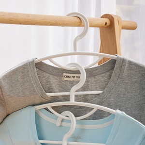 Custom Logo/Color Hangers Household Non-slip Traceless Wide Shoulder Cannot Afford to Bag Plastic <b>Clothes</b> <b>Rack</b> Hanging <b>Clothes</b> - Product Image 6