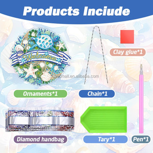 Pintura de Diamantes de Cristal 5D DIY para Niños, Mosaico Decorativo con Patrón de Animales y Amor para el Hogar, Letrero de Bienvenida Colgante - Product Image 2