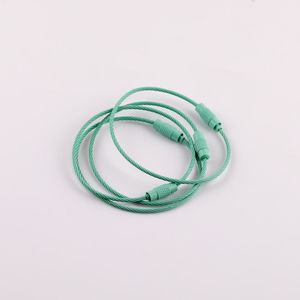 Llavero de alambre de acero inoxidable colorido, colgante multifuncional ajustable con botón y tornillo giratorio para accesorios de bricolaje - Product Image 4