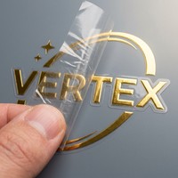Autocollant en vinyle 3D gaufré personnalisé, durable, imperméable, résistant au gel, résistant à la chaleur, pour congélateur et cosmétiques