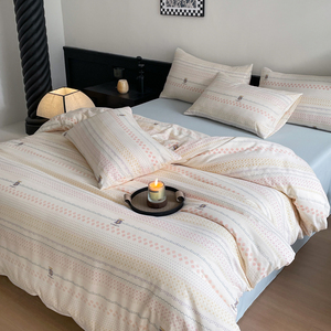 Nouveau motif imprimé floral lavé microfibre Faux lin vente <span class=keywords><strong>en</strong></span> gros ensemble <span class=keywords><strong>de</strong></span> housse <span class=keywords><strong>de</strong></span> couette <span class=keywords><strong>en</strong></span> <span class=keywords><strong>ligne</strong></span> dans les ensembles <span class=keywords><strong>de</strong></span> literie à bas prix - Product Image 6