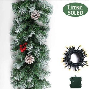 AYOYO Decoración Navideña <span class=keywords><strong>de</strong></span> Ratán <span class=keywords><strong>de</strong></span> 1.8 Metros, Adorno Colgante <span class=keywords><strong>para</strong></span> Puerta, Decoración <span class=keywords><strong>para</strong></span> Árbol <span class=keywords><strong>de</strong></span> <span class=keywords><strong>Navidad</strong></span>, Guirnalda <span class=keywords><strong>de</strong></span> Flores Doradas y Rojas - Product Image 5