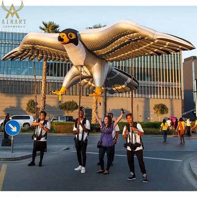 Factory Sale puppet props Eagle Shape Inflatable Rooftop Balloon,walking inflatable eagle mascot costume