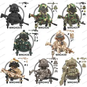 WM6147 New Military Alpha Special Forces Snow Leopard Commando Navy Seals Special Force Delta Forces Building Blocks Toys