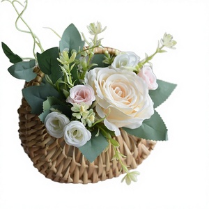 Panier à fleurs en fer rond, conteneur alimentaire, panier de rangement portable, cuisine multifonctionnelle, cadeau de mariage - Product Image 1