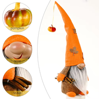Décoration en tissu Feuille d'érable et Citrouille pour la Fête de la Récolte d'Automne, 42x9x6cm, pour la Maison, Thanksgiving, Rudolfo
