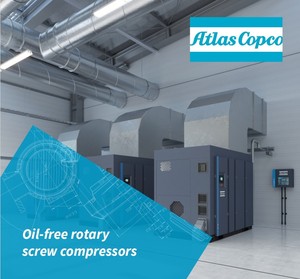 เครื่องอัดอากาศแบบไร้น้ำมัน Atlas Copco รุ่น ZR630 ZR750 ZR700 ZR900 เครื่องอัดอากาศแบบสกรูโรตารี่อุตสาหกรรมไร้น้ำมัน AtlasCopco - Product Image 4
