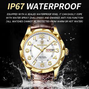 Reloj Binbond 5663 de Moda Ultrafino con Movimiento de Cuarzo Luminoso, Correa de Cuero, Resistente al Agua, Doble Calendario, para Hombre, Estilo Casual y de Negocios - Product Image 4