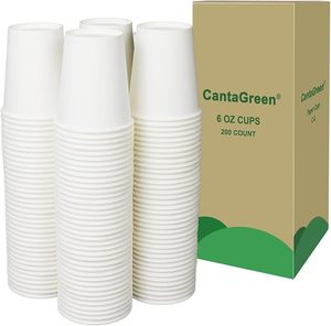 Vasos de Papel Blancos de 8oz, Vasos Desechables de Pared Simple para Bebidas Calientes, Paquete de 1000, Papel de Grado Alimenticio - Product Image 2