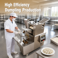 Machine automatique de fabrication de samosas, gyozas, empanadas, wontons et pierogis en acier inoxydable de qualité alimentaire, facile à nettoyer