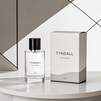 Flacon de parfum minimaliste en cylindre dégradé de 30 ml, 50 ml, 100 ml pour usage personnel quotidien avec un élégant capuchon argenté