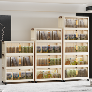 Armoire de <span class=keywords><strong>rangement</strong></span> de grande capacité, 40-78 cm de large, double porte, multi-niveaux, idéale pour organiser les vêtements dans les chambres de location - Product Image 1