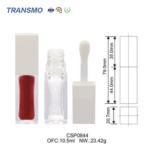 Tube de brillant à lèvres personnalisé en gros avec logo, tubes d'huile à lèvres de 10 ml, tubes de brillant à lèvres vides écologiques avec grand applicateur - Product Image 2