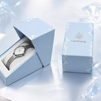 Boîte à montre personnalisée écologique avec logo, boîte rigide carrée, protection renforcée, finition mate laminée pour emballage cadeau de bijoux